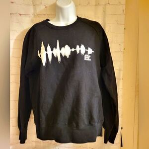 NEW Auth. Abbey Road Studios Black Sweatshirt 100% Organic Cotton Sz.M MSRP $85